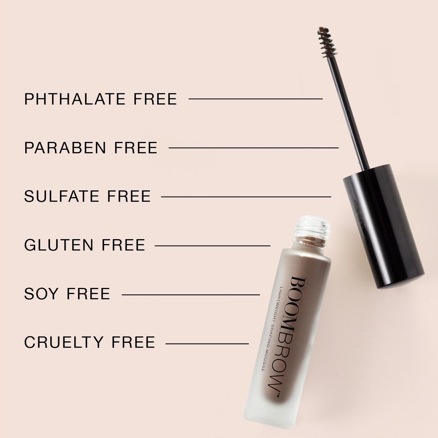 Boom Brow™ Lightweight Brow Mousse - Easy Application, Moisturizing Definition & Volume | Medium Brown