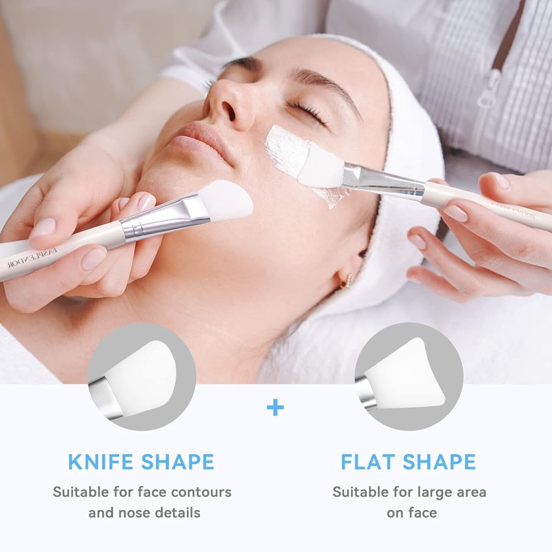 Face Mask Mixing Bowl Set - 9-Piece DIY Skincare Kit with Bowls, Brushes & Makeup Bag | White Color