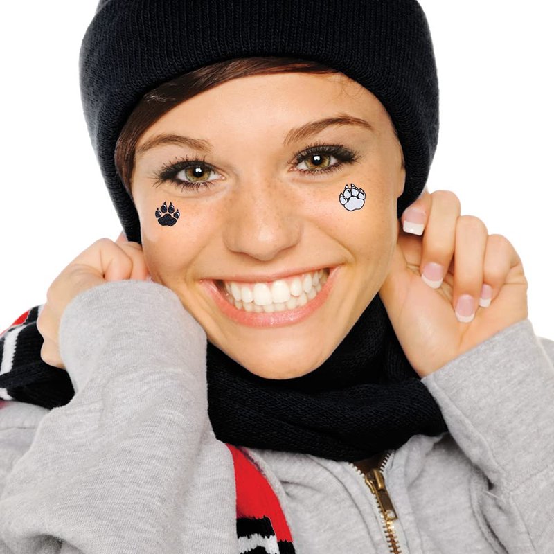 Anderson's Tigers Glitter Body Decals, 12 per Pack, Tattoos, Cheek Cheers, Eyeblacks, Fan Gear, Sports Fan Gear,School Spirit, Football Cheerleader Accessories, Homecoming