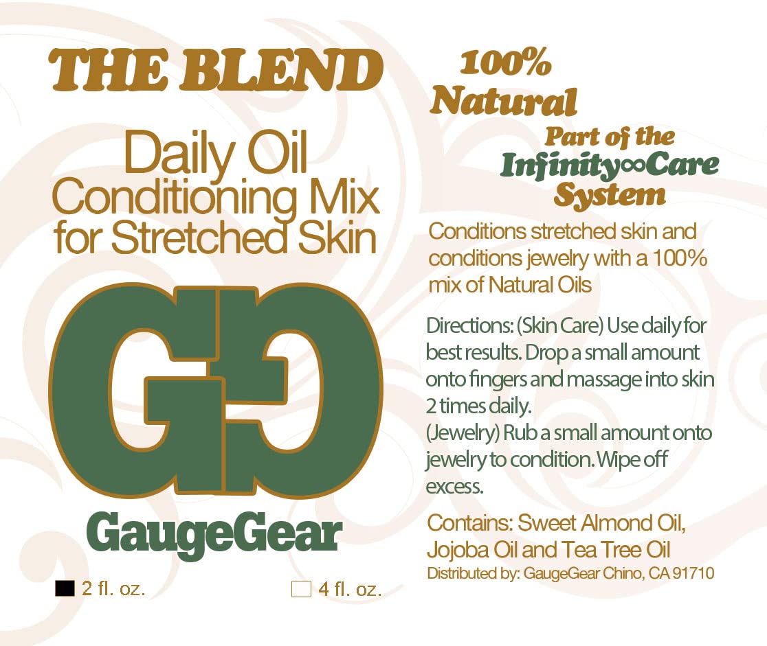 Gauge Gear Premium Stretched Ear Care Kit | Piercing Aftercare and Stretched Skin Care | Stretching Balm, Daily Oil