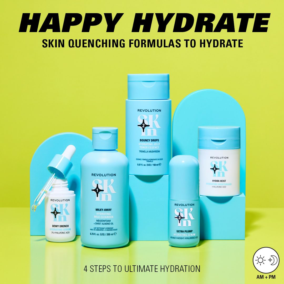 Revolution Skin, Hydra Heist Hyaluronic Acid Hydrating Moisturizer, Lightweight & Moisturizing Face Cream, Vegan & Cruelty-Free, 1.69 fl oz