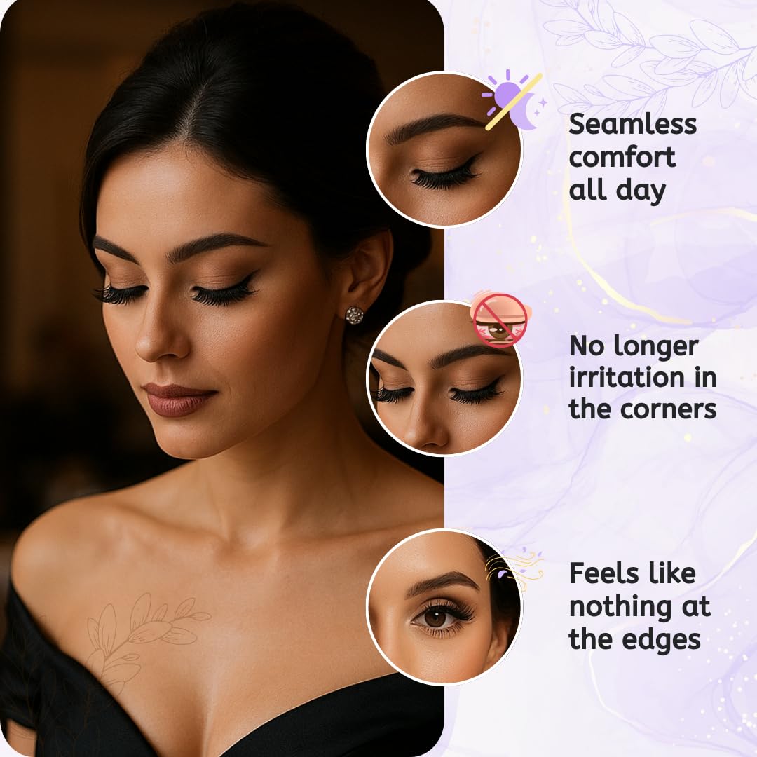 10 Pairs Mink Lashes Fluffy Eyelashes Mink Wispy Lashes (Purple) - Ready-to-Wear, Pre-Curved, Feather-Light Comfort, Reusable Up to 20 Times, Instant Glam, No Trimming, Individually Sealed