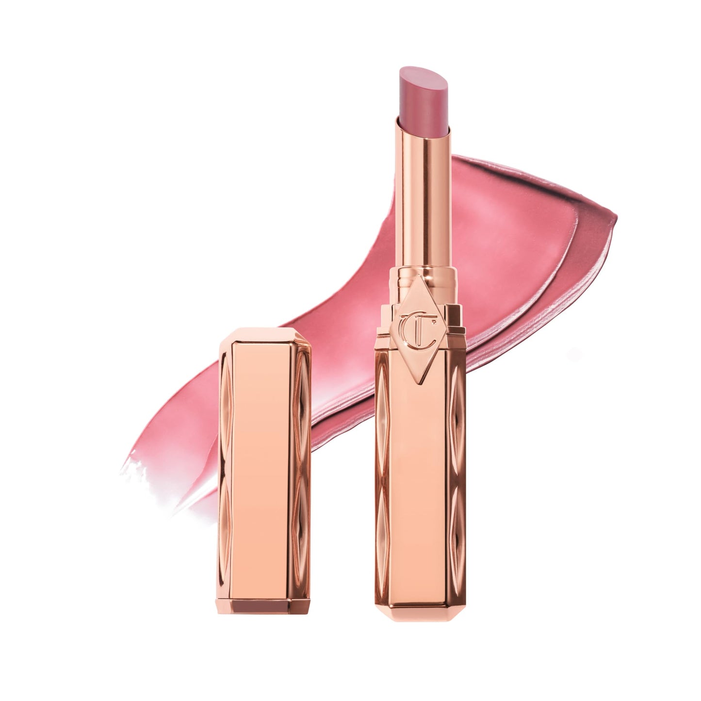 Charlotte Tilbury Pillow Talk Blush Balm Lip Tint - Long-Lasting, Buildable Sheer Tint with Peptides for Hydrated, Blushed Looking Lips - 24 HR Hydration - Pillow Talk Medium