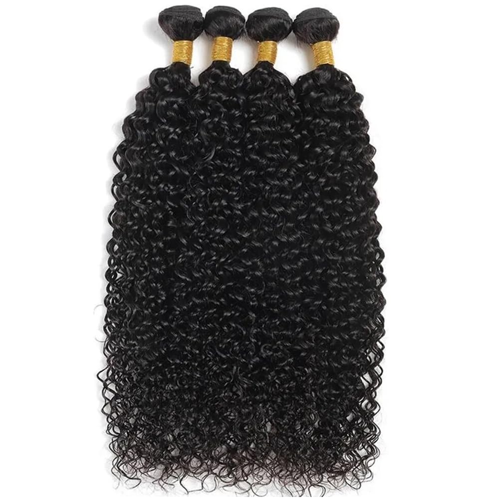 Curly Wave Bundles Human Hair Raw Kinky-Curly Human Hair Bundles 14 14 14 Inch Natural Black Ultra Soft No Tangle Afro Raw Remy Hair Extensions