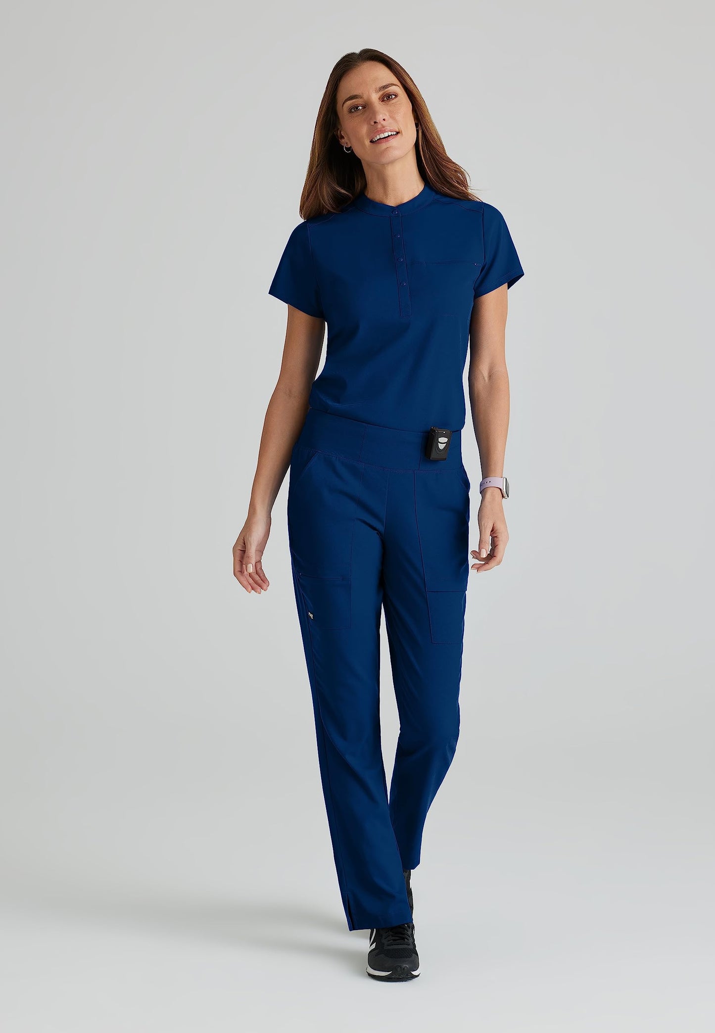 BARCO Grey’s Anatomy Spandex Stretch Direct Relay Scrub Pant for Women – Indigo, 5-Pocket Mid-Rise Scrub Pants w/Spandex Stretch, Wrinkle Release & Soil Release Fabric – Medium, Regular Fit