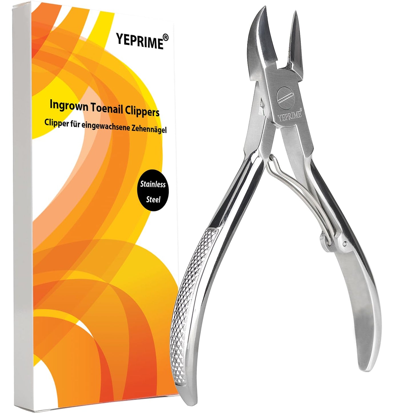 YEPRIME Toenail Clippers for Thick and Ingrown Nails, Curved Blade