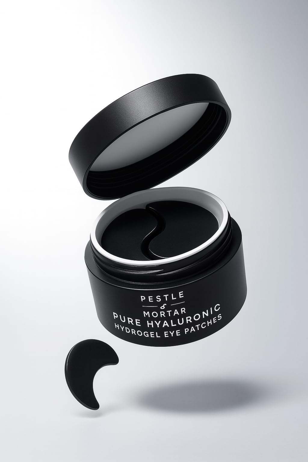 Pestle & Mortar Pure Hyaluronic Hydrogel Eye Patches, 30 Pairs, Cooling Under-Eye Treatment with Peptides for Hydration and Depuffing