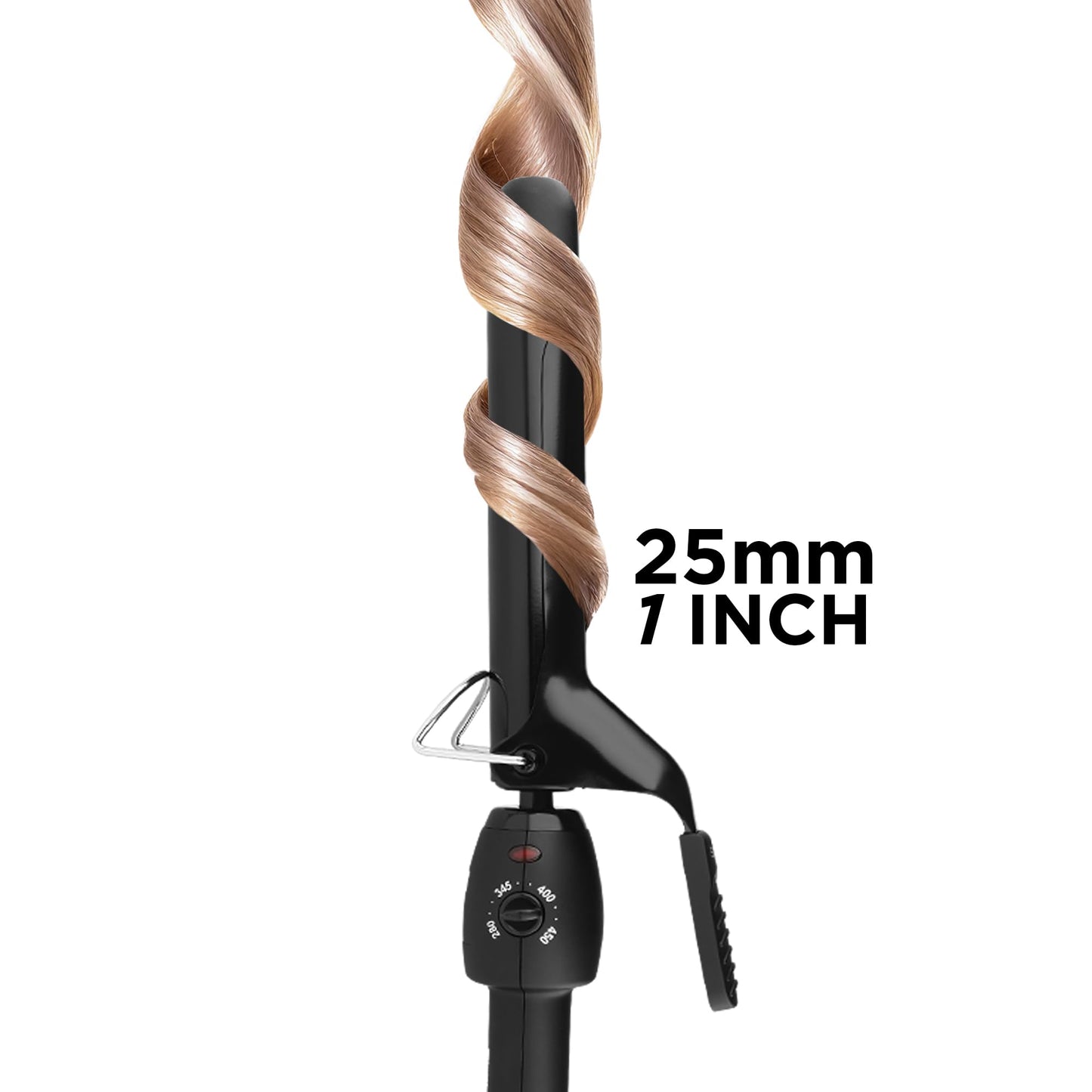 StyleCraft Stay-Temp Black Gold Ceramic Extended Barrel Curling Iron (1-inch)