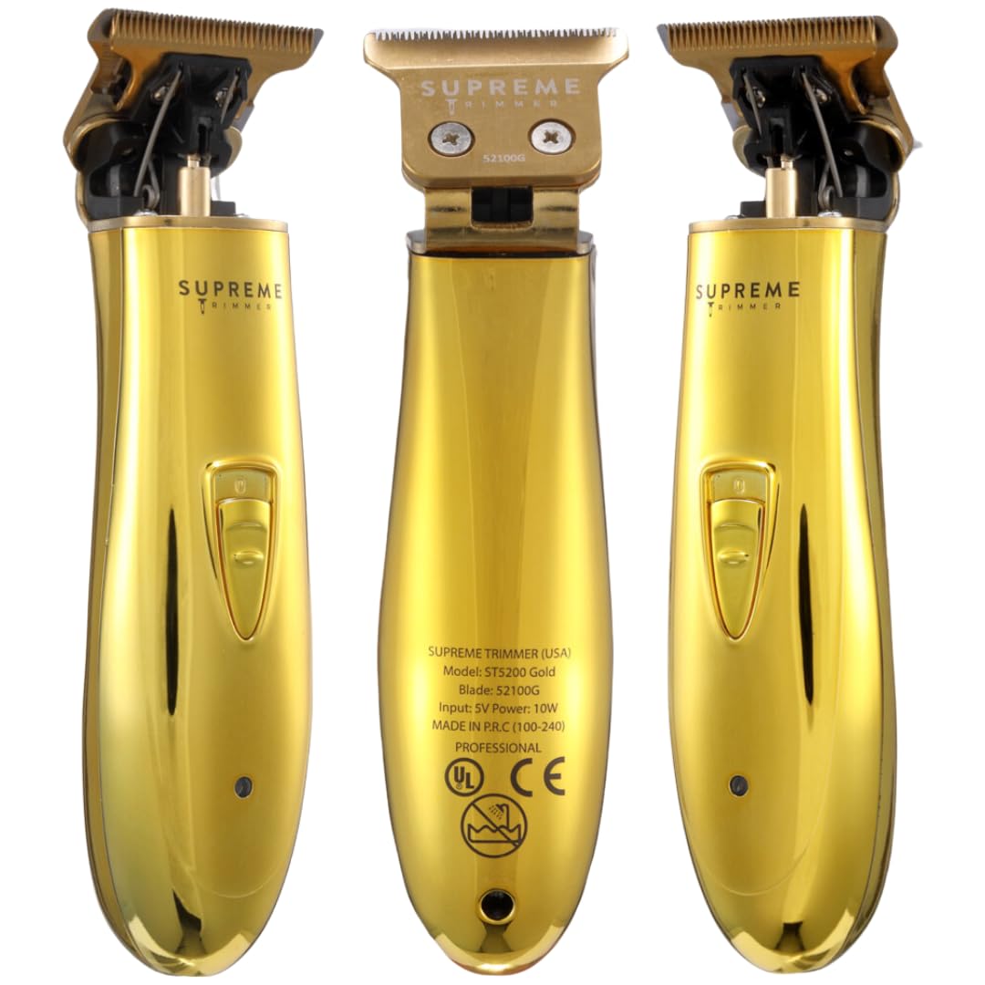 Supreme Trimmer Professional T Shaper | Cordless Hair & Beard Liner for Men | Low Noise, Precision Edger Clippers | Ideal for Sensitive Skin, Kids & Elderly | Barber & Home Use