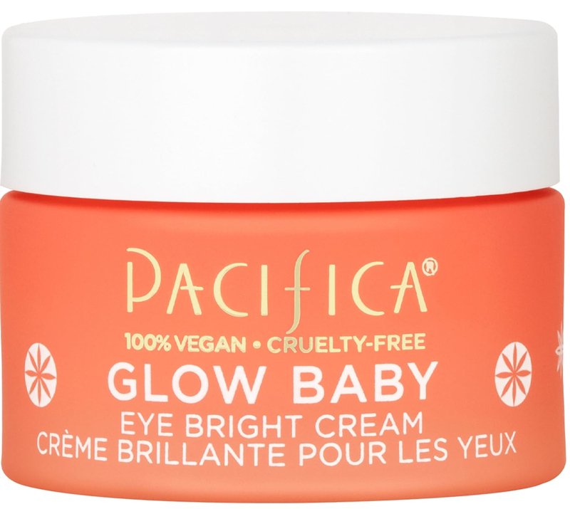 Pacifica Glow Baby Brightening Eye Cream – Vitamin C Under Eye Cream for Dark Circles & Puffiness, Caffeine-Infused Eye Brightener for Tired Eyes Fragrance-Free 0.5 oz Clean Vegan Dermatologist Tested