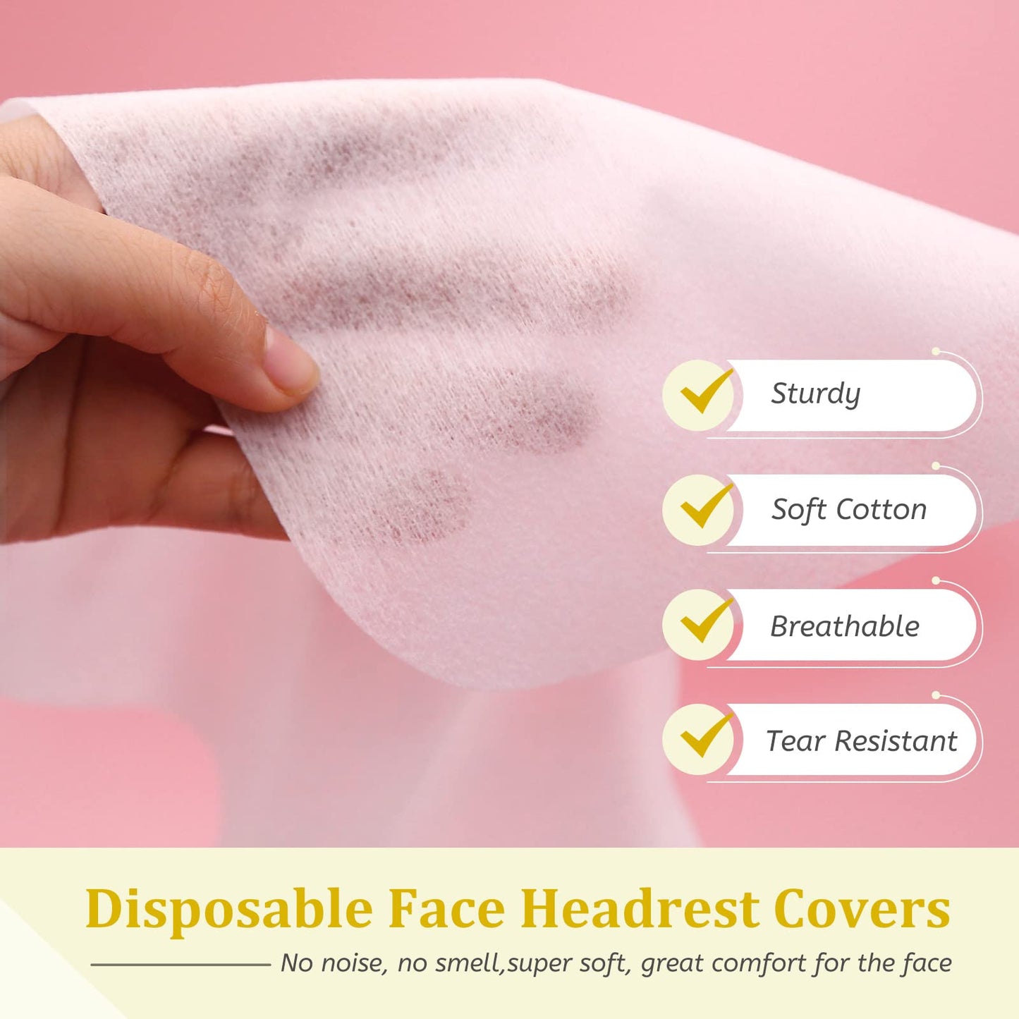 Rngwaper 300 Count Disposable Face Cradle Covers Non-Sticking Ultra Soft Medical-Grade SPA Massage Face Covers Disposable Massage Headrest Covers for Massage Tables & Massage Chairs 14.2"x 10.6"
