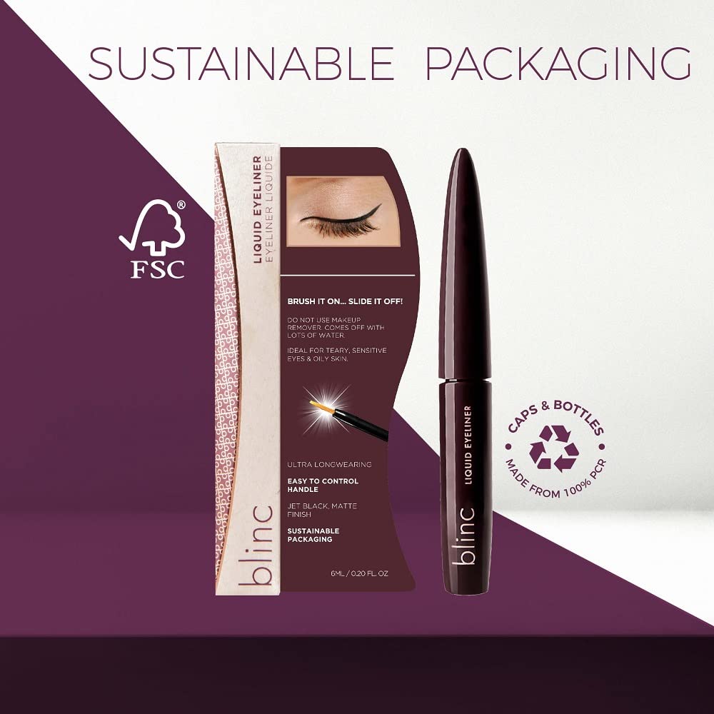 blinc Tubing Liquid Eyeliner, Ultra-Longwearing, Highly-Pigmented, Smudgeproof Eye Liner with Precise Tip, Vegan, Gluten-Free and Cruelty-Free, 6ml / 0.2 Fl Oz.