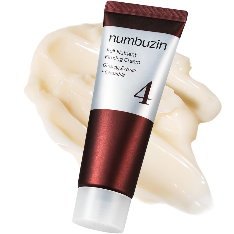 numbuzin No.4 Cream | Full-Nutrient Firming Cream | Skin Elasticity, Wrinkle Care, Anti-aging, Deeply Nourishing, Hydration | Red Ginseng, Panthenol, Niacinamide, Bifida | 2.02 fl. oz.
