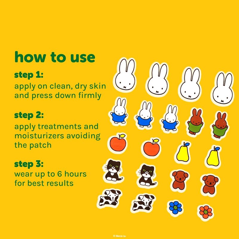 The Crème Shop Miffy Clear As Day! , Korean Hydrocolloid Spot Blemish Patches, Infused with Tea Tree and Witch Hazel to help conceal blemishes and absorb excess oil- (Pack Of 2)