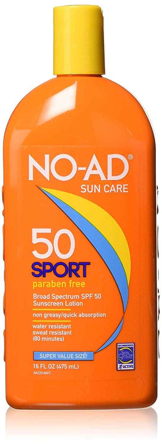 No-Ad Sport Sunscreen, SPF 50, 16 Ounce Bottle