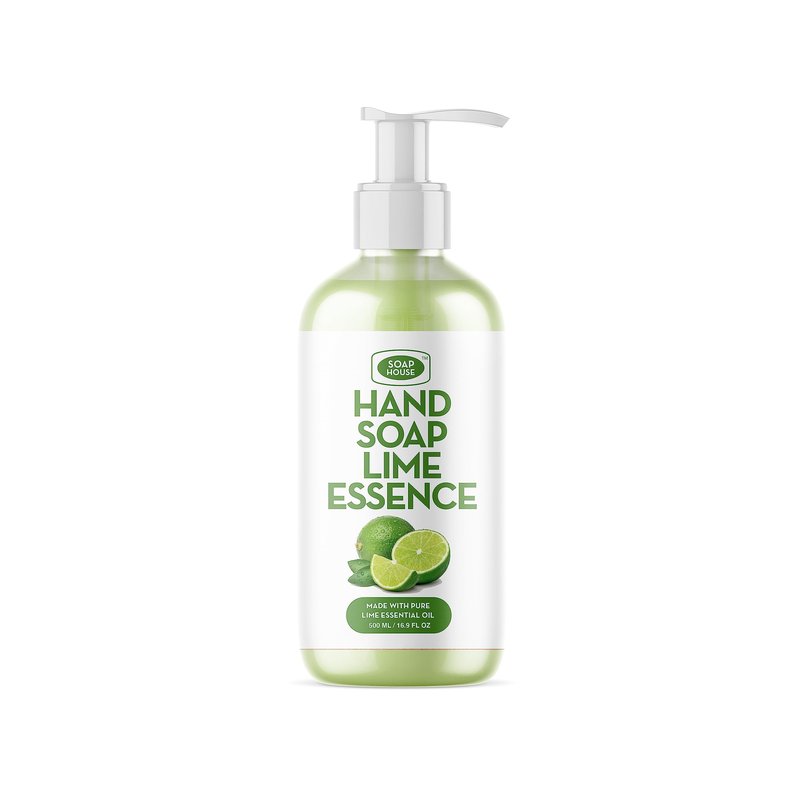 Soap House Hand Soap | Lime Essence | Made with Pure Lime Essential Oil | Pack of 4 units (16.9 Fl Oz x 4)