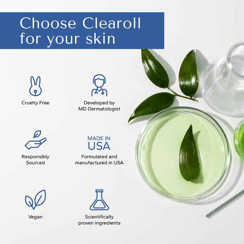 CLEAROLL Gentle and Powerful Acne Cream with 5% Benzyol Peroxide