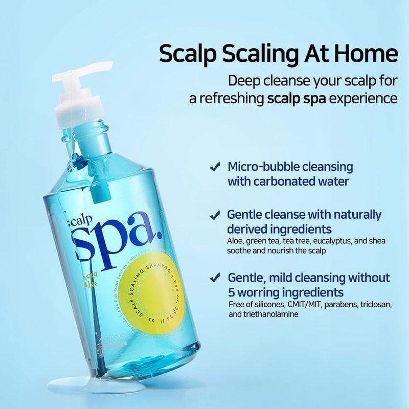 Kerasys Scalp Spa Silicone Free Weakly Acidic AHA Fresh Floral 25.36 fl oz / 750 ml (Shampoo + Conditioner Set)