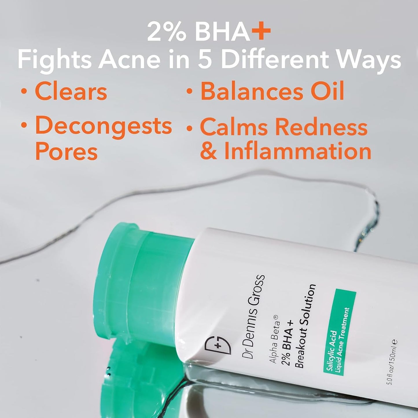Dr Dennis Gross Alpha Beta® 2% BHA Breakout Solution - Minimize Pores & Prevent Breakouts | 5 Fl Oz