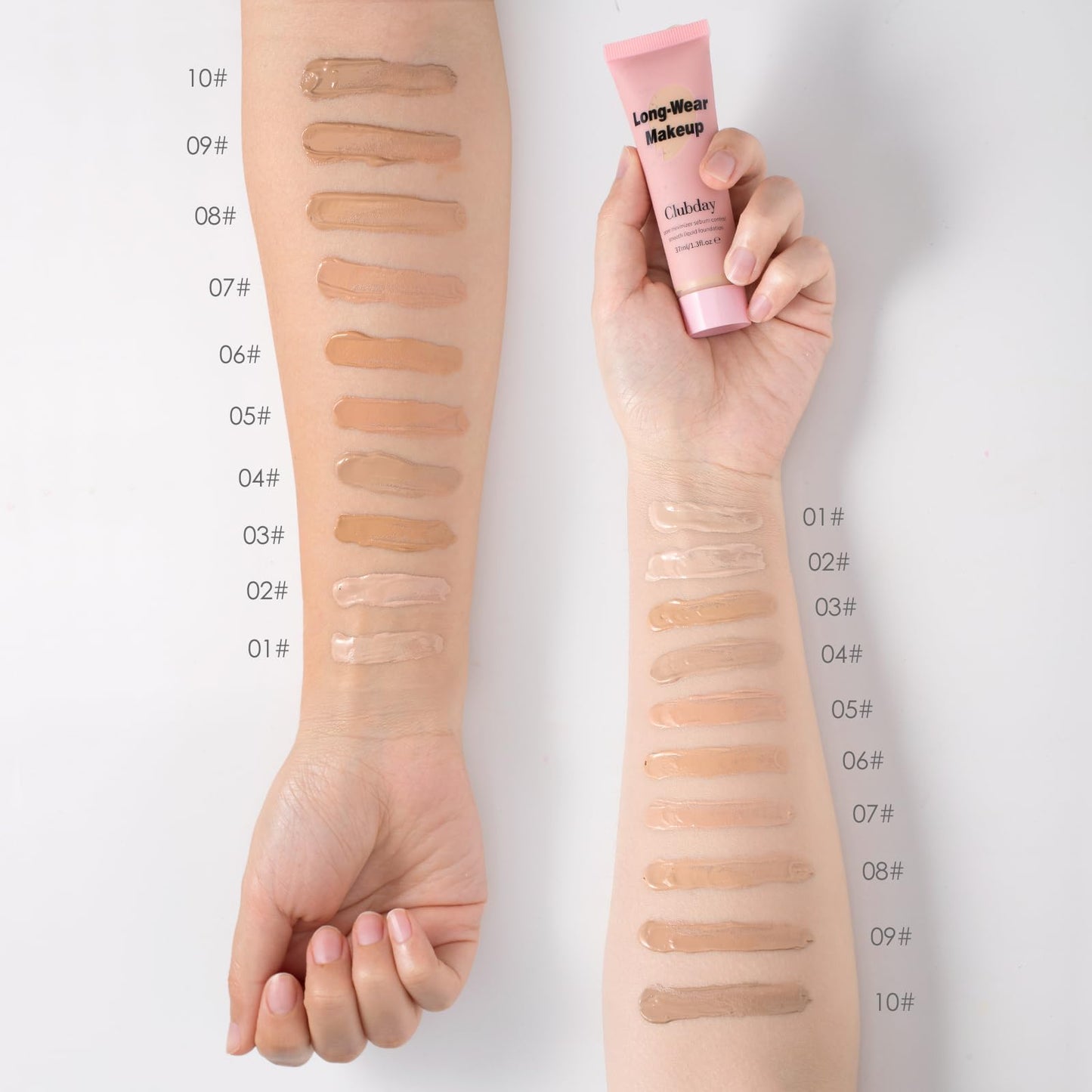 Clubday Long-Wear Smooth Liquid Foundation, Pore Minimizer & Sebum Control, Oil-Free Matte Finish, 37ml/1.3 Fl Oz-10