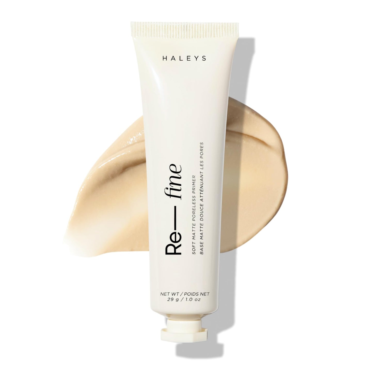 HALEYS Beauty Re-fine Soft Matte Poreless Face Primer, Lightweight Makeup Gripping Base That Extends, Blurs Pores & Smooths Face Makeup, Longwear Make Up Primer with Vitamin C & E, 1 Oz