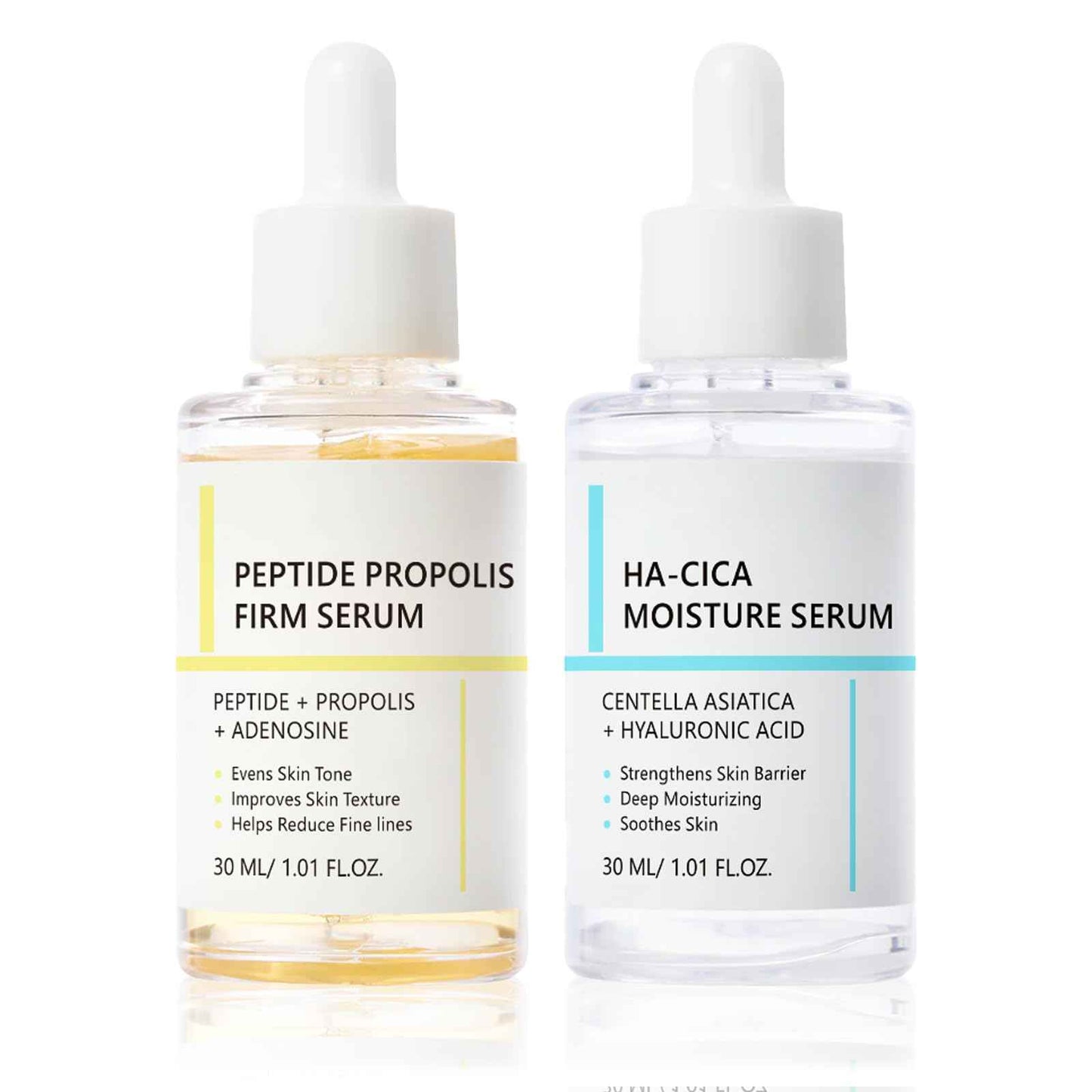 2PCS Peptide Propolis & CICA Hyal Hydrating For Women & Girls, Peptide Propolis Renewal Serum Hydration & Wrinkle Renewal (2PCS Serum)