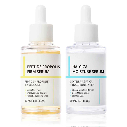 2PCS Peptide Propolis & CICA Hyal Hydrating For Women & Girls, Peptide Propolis Renewal Serum Hydration & Wrinkle Renewal (2PCS Serum)