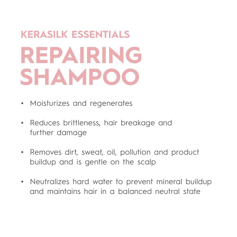 KERASILK Repairing Shampoo |Deeply Nourishes & Moisturizes | Reduces Breakage & Prevents Further Damage | For Dry, Stressed & Damaged Hair | Ideal For Various Hair Types & Textures | 75ml