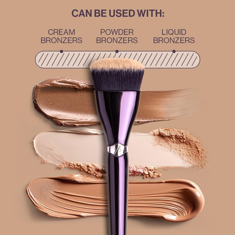 Anisa Beauty Buffing Bronzer Brush | Oval Dense Fibers for Sculpting, Blending & Contour Application | Ideal for Powder and Cream Bronzers | Vegan & Cruelty-Free