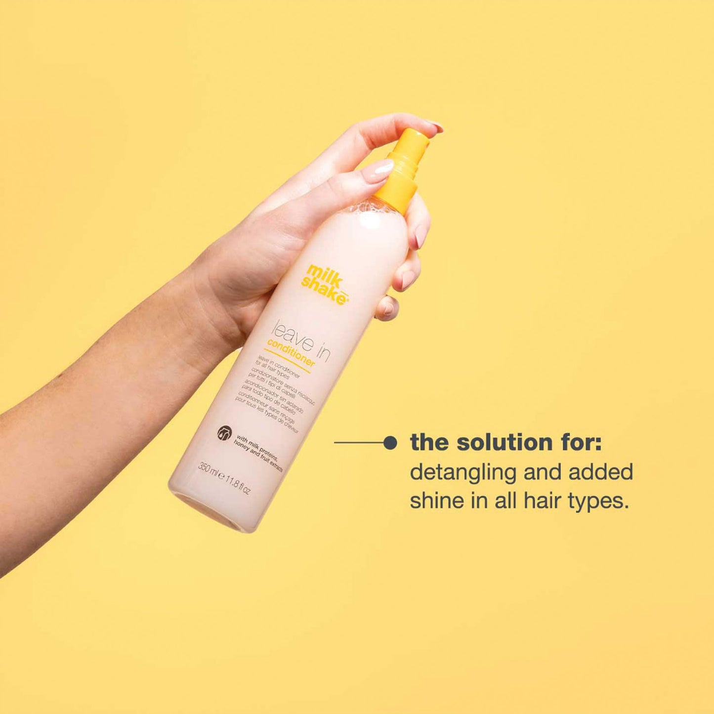 milk_shake leave-in conditioner for all hair types | softens, detangles & adds shine with milk proteins & honey | 2.5 Fl Oz