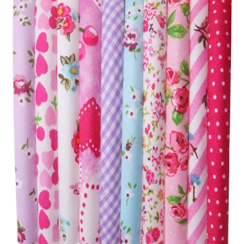 Fishdown 10 Pcs Plain Fabric Headbands for Girls Thin Hair bands for Kids Toddler Plastic Headband with Cloth Headband Covered with Printed Cotton Fabric for Teen Girls Women