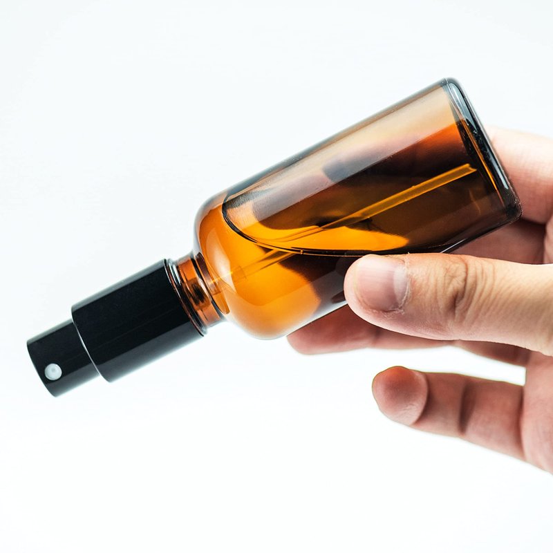 YIZHAO Amber Glass Spray Bottles 1oz, with Small Fine Mist Spray, Metal Cap, Refillable for Essential Oil,Travel,Cleaning,Perfume,Aromatherapy,Makeup – 24 Pcs