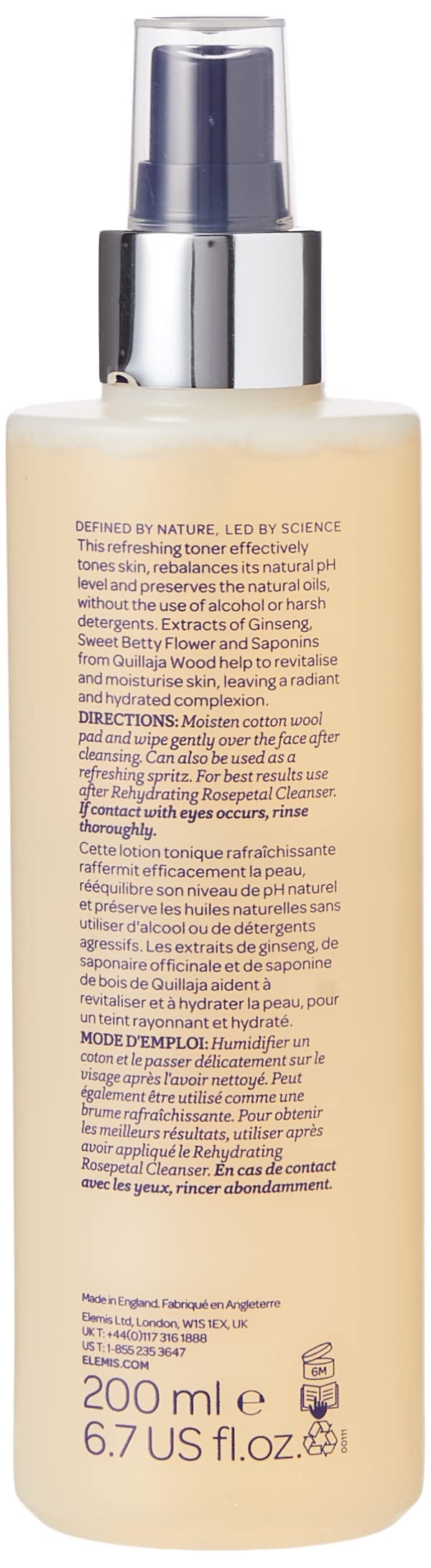 ELEMIS Rehydrating Ginseng Toner | Alcohol-Free Nourishing Facial Treatment Refreshes, Soothes, and Moisturizes Skin for a Radiant Complexion | 200 mL