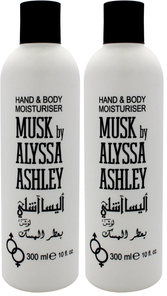 ALYSSA ASHLEY Musk Hand and Body Moisturizer - Lotion for Women - Body Cream for Smooth, Moisturized Skin - Citrus and Sicilian Bergamot - 10 oz (Pack of 2)