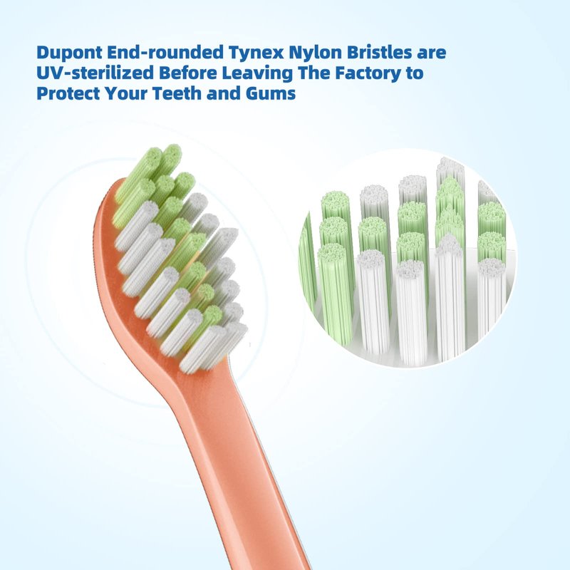 One Series Replacement Toothbrush Heads Pisonicleara Compatible with sonicare Philips BH1022/03 HY1100/02 HY1102 (8-pc) Battery Brush, Mango Snow White