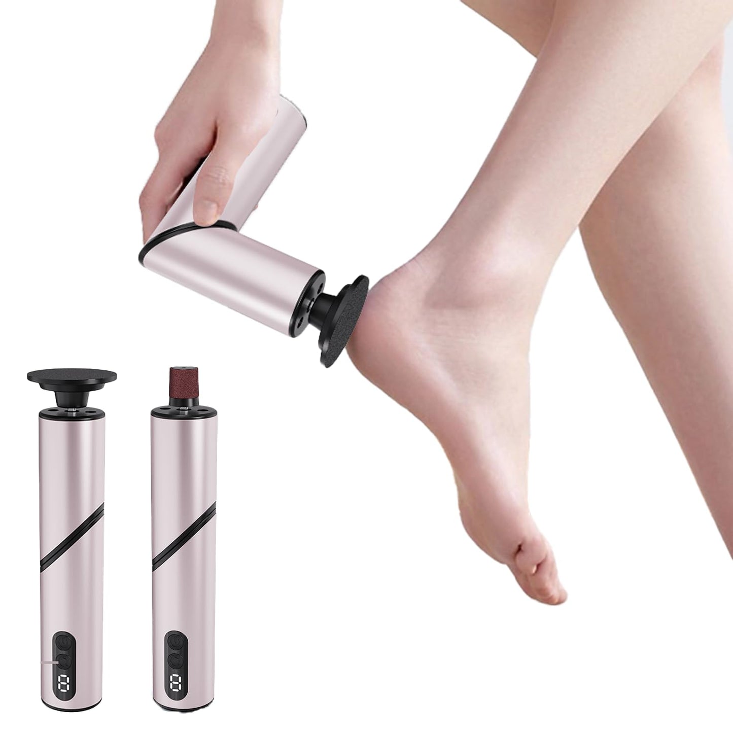 Electric Callus Remover for Feet - Professional Pedicure Foot File & Pumice Stone Scrubber Tool for Dead Skin, Dry Hard Cracked Heel Repair