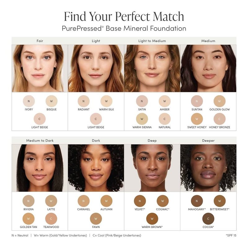 Jane Iredale PurePressed Base Mineral Foundation - Refillable Compact Set | Semi-Matte Pressed Powder with SPF, Talc-Free, Vegan