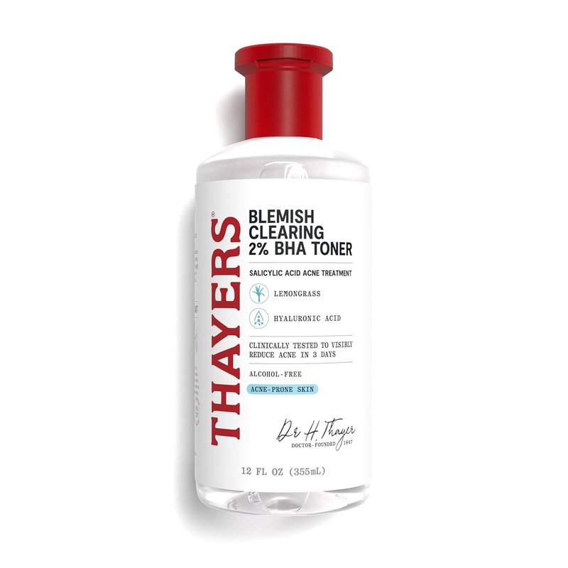 Thayers Blemish Clearing Toner - 2% Salicylic Acid Acne Treatment | Soothing Skin Care, 12 Fl Oz