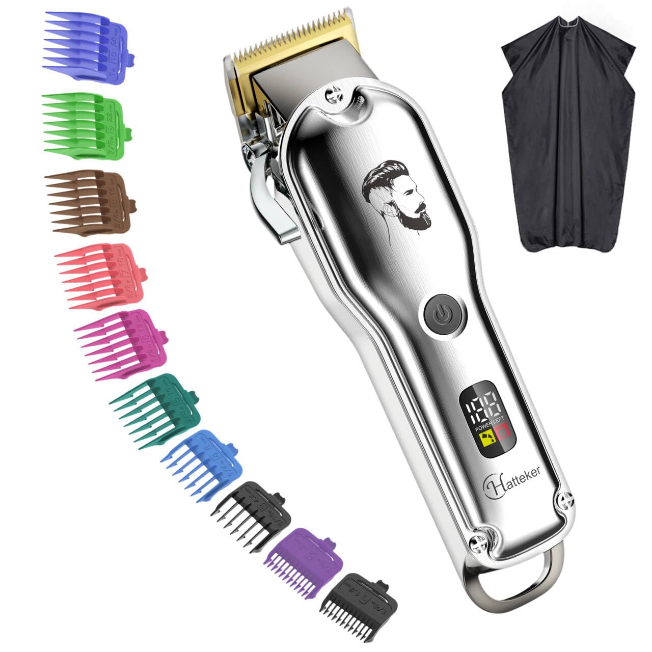 Hatteker Mens Hair Clipper Beard Trimmer Hair Trimmer for Men Cordless Clippers Professional Barbers Grooming Kit IPX7 Waterproof