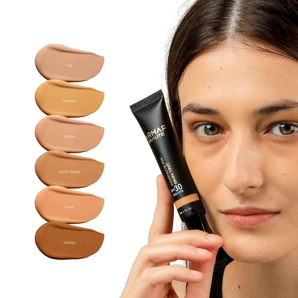 Armaf Beauté Parfaite Fix - Skin Tint | Tinted Moisturizer with Spf 30 For Sun Protection | Semi Matte Finish | Warm Beige, 30 ml/1 fl.oz