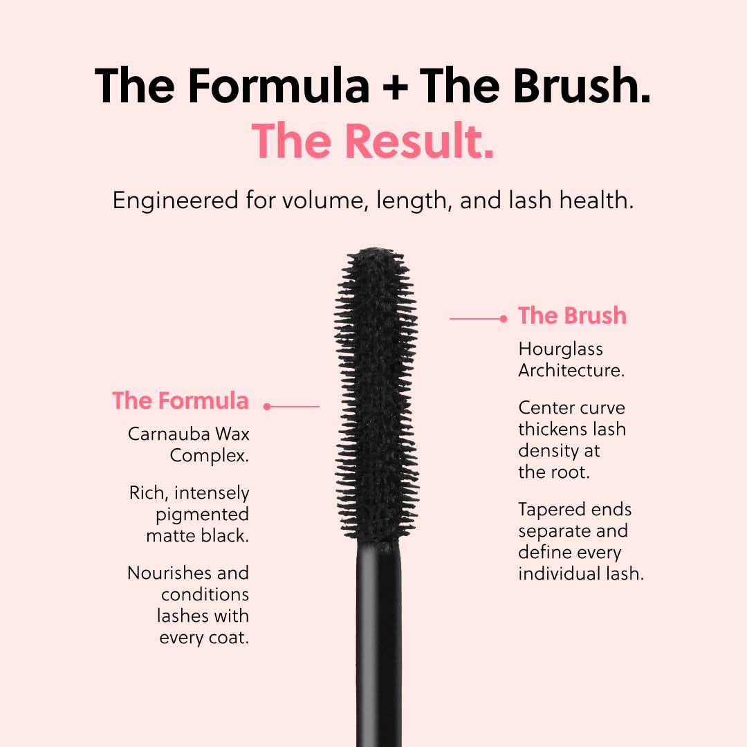 Nourishing Mascara | Growth & Strengthening Formula for Thicker, Healthier Lashes - Volumizing Black Treatment