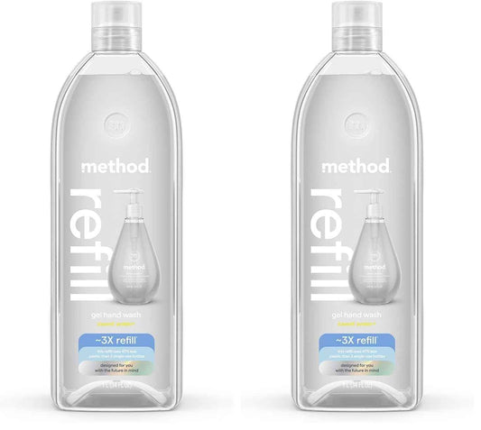 Method Gel Hand Soap, Refill, Sweet Water, 34 oz (Packaging May Vary) (Pack of 2)