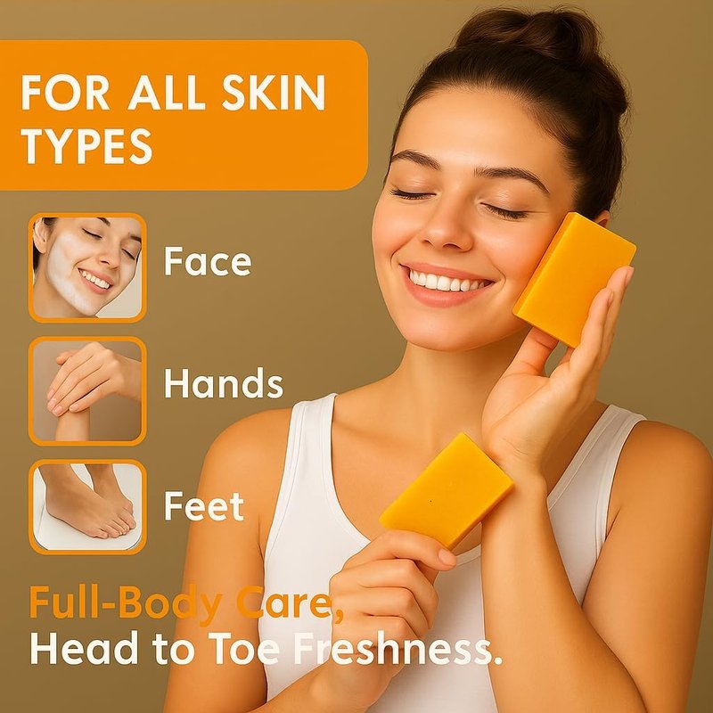Turmeric Wash and Care Kit – Turmeric Face Wash with Brush, Exfoliating Facial Pads, Cleansing Soap Bars and Oil – Jabon de Curcuma, Natural Skincare for Face & Body (2PC Set, Count, 2)