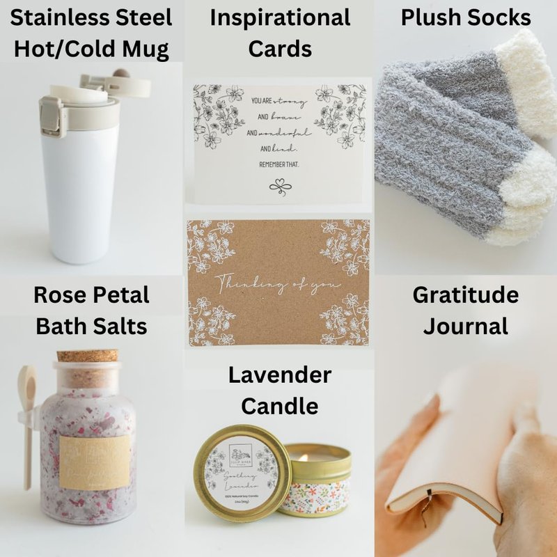 Thinking of You Gift – Birthday Box, Care Package, Spa Kit, Get Well Gift Baskets, Cheer Up and Relaxation Gift Set
