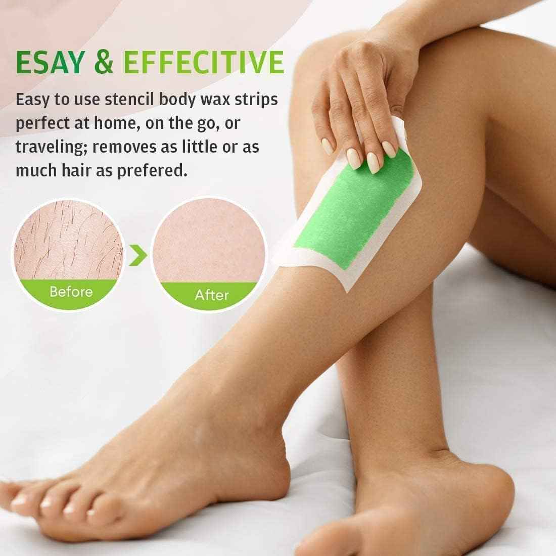 Wax Strips for Hair Removal: 80 Waxing Strips - Hair Removal Wax - Brazilian Wax Kit for Women - At Home Waxing Kit for Women - Body Legs Arms Chest Back Bikini - Bikini Hair Removal - 3 Sizes