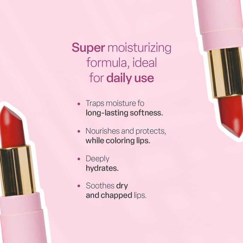 TEIA Cosmetics - Natural hydrating lipstick with mango and shea butter - 0.15 Oz (red)