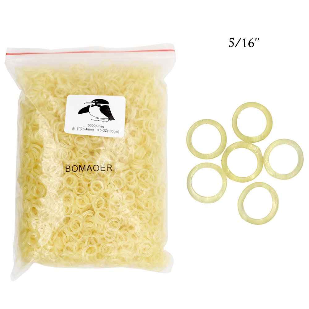 Bomaoer 5000pcs Yellow - Orthodontic Elastic -For Braces - Dental Rubber Bands (5/16" 3.5oz)