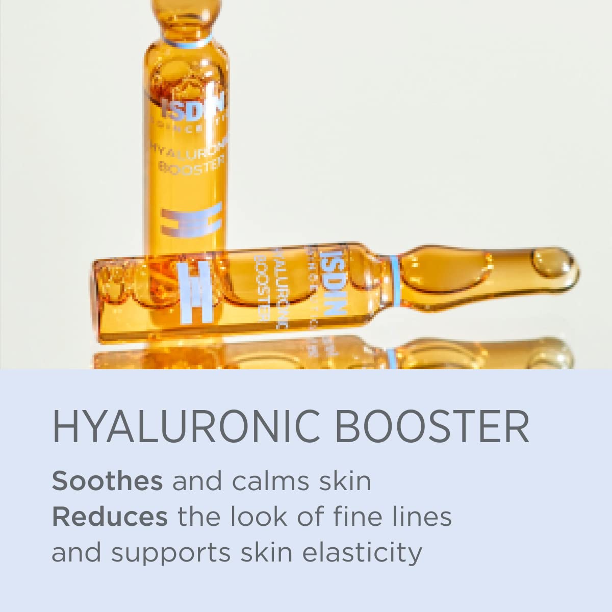 Isdinceutics Intensive Hyaluronic Acid & Peptide Booster - Hydrating Facial Serum in 30 Ampoules, 0.06 FL OZ Each