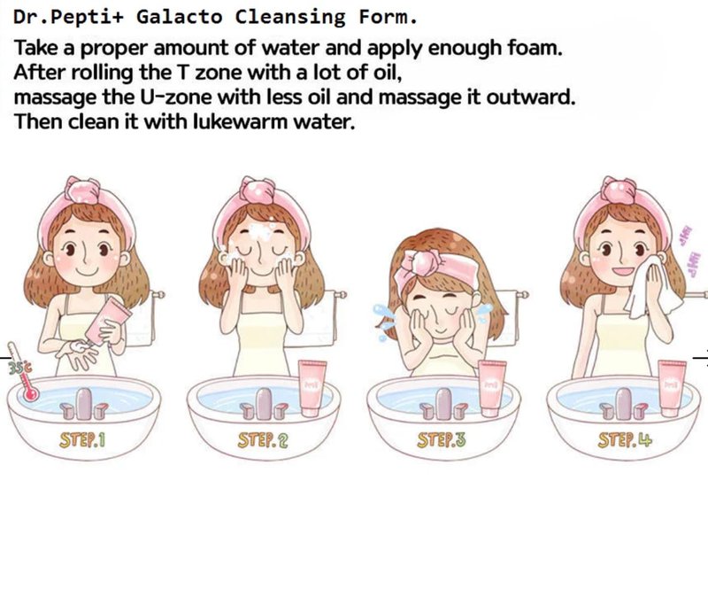Korean Galacto Hydrating and Firming Face Cleansing Foam, 3.72 fl oz