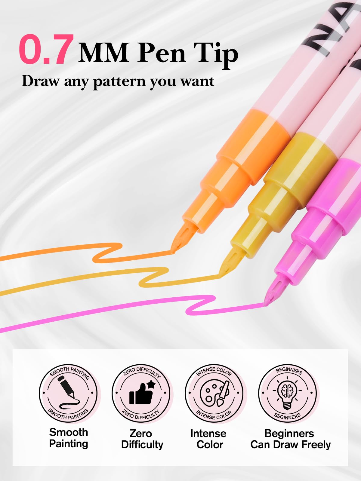 EBANKU 12 Colors Nail Art Pens Set, Christmas Nail Polish Pen Quick Drying 3D Acrylic Paint Pen Nail Markers for Christmas Nail Art Painting Point Dotting Liner Pen Manicure Tools Nail Design
